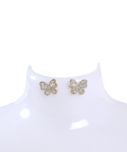 Butterfly Rhinestone Stud Earring ES320022 GOLD
